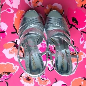 BCBG Girls, Size 9, Silver Strap Heel, Worn 2x